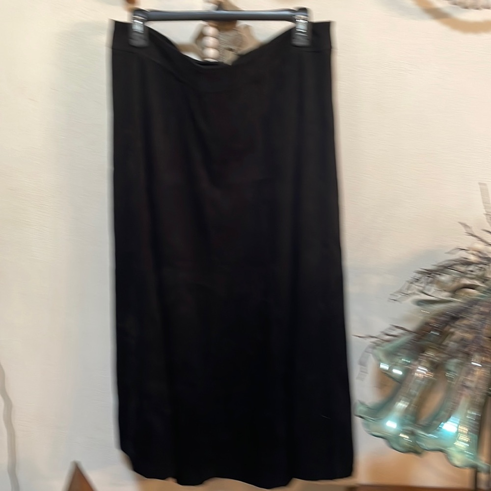 Black, suede like, skirt